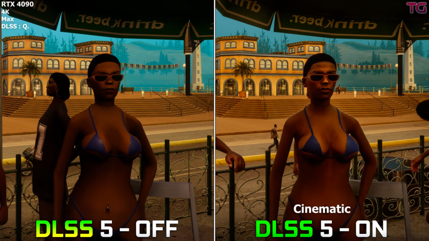 Слева картинка без DLSS 5, а&amp;nbsp;справа&amp;nbsp;— с&amp;nbsp;ней.